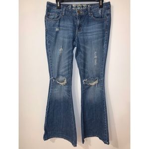Mossimo Supply - Size 9 Bell Botton - Blue Jeans - Trendy Jeans